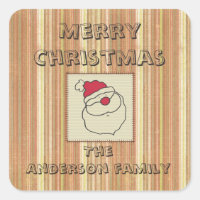 Retro funny patchwork Santa clause