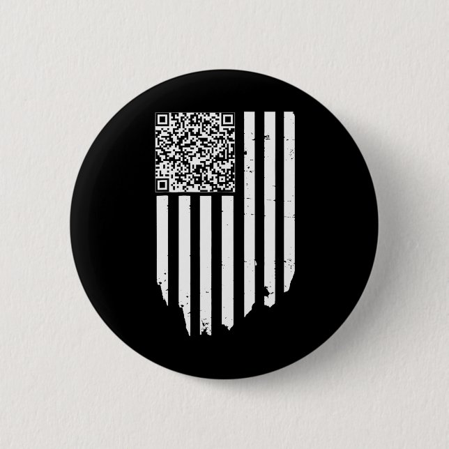 Retro Funny Qr Trump Dancing Dance Code  6 Cm Round Badge (Front)
