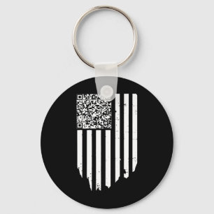 Retro Funny Qr Trump Dancing Dance Code Key Ring
