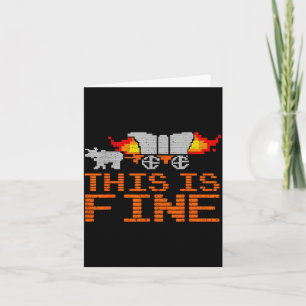 Retro Funny Quote This Is Fine Sarcasm Gift  Card