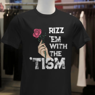 Retro funny Rizz em with the tism Grunge flower T-Shirt