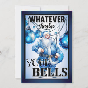 Retro Funny Santa Christmas Thank You Card