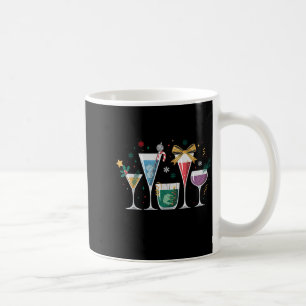 Retro Funny Santa's Little Helper Martini Merry Ch Coffee Mug