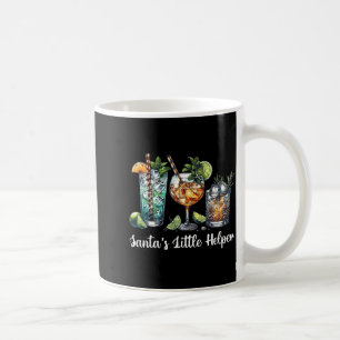 Retro Funny Santa's Little Helper Martini Merry Ch Coffee Mug