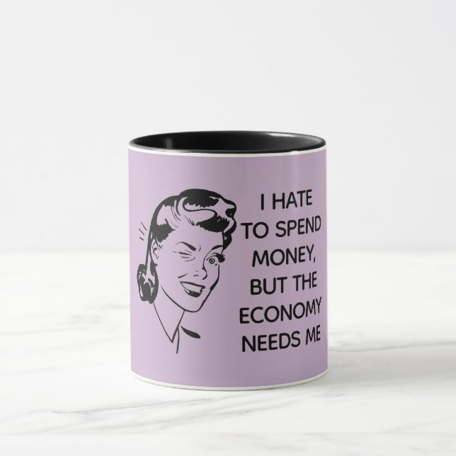 Retro Funny Shopping Mug (Center)