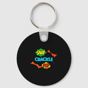 Retro Funny Snap Crackle P Quote Relax Meme Game  Key Ring