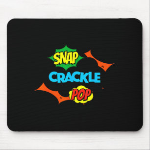 Retro Funny Snap Crackle P Quote Relax Meme Game  Mouse Pad