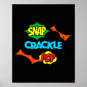 Retro Funny Snap Crackle P Quote Relax Meme Game  Poster