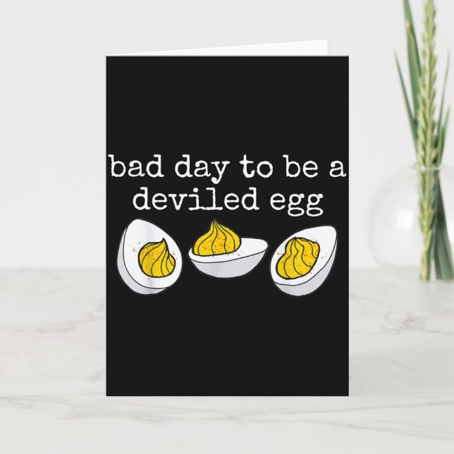 Retro Funny Thanksgiving Dinner Bad Day To Be A De Card (Front)