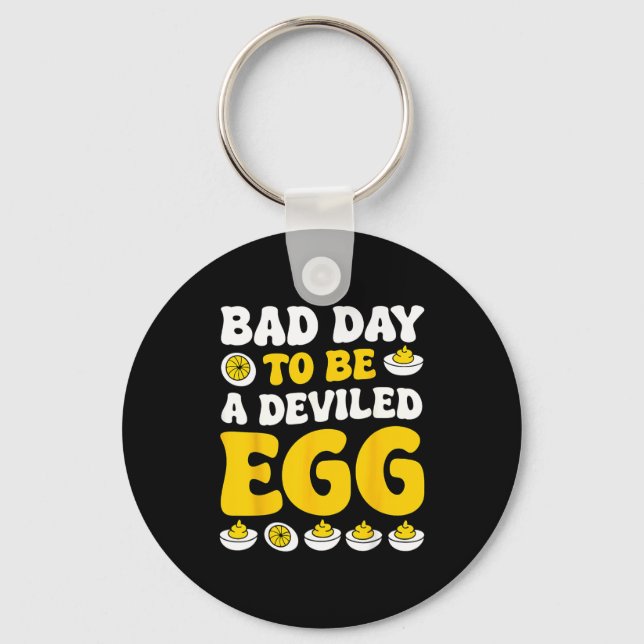 Retro Funny Thanksgiving Dinner Bad Day To Be A De Key Ring (Front)