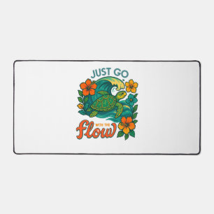 Retro Funny Turtle Shell Yeah Its Summer Desk Mat