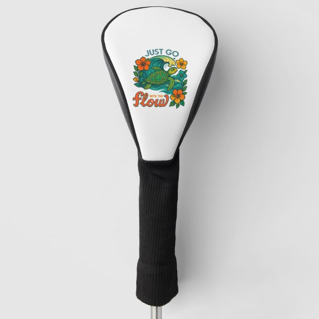Retro Funny Turtle Shell Yeah Its Summer Golf Head Cover (Front)