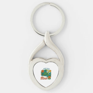 Retro Funny Turtle Shell Yeah Its Summer Key Ring
