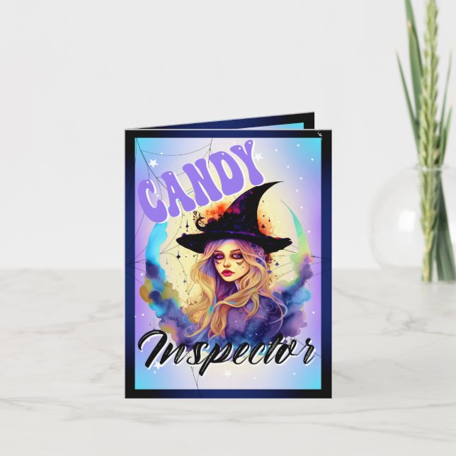 Retro Funny Witchy Halloween Cards (Front)