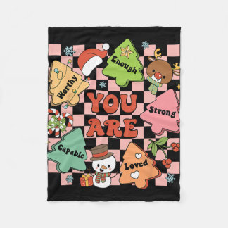Retro Funny You Are School Counsellor Mental Healt Fleece Blanket