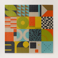 Retro future: abstract pastel artwork.