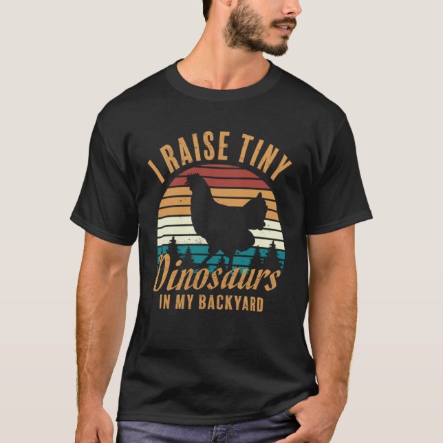 Retro  Future Backyard Chicken Farmer  3 T-Shirt (Front)