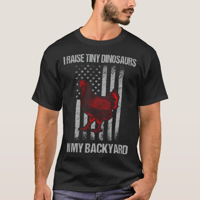 Retro  Future Backyard Chicken Farmer T-Shirt (Front)