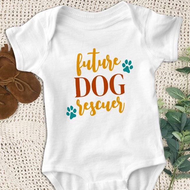 Retro Future Dog Rescuer Colourful Baby Bodysuit (Creator Uploaded)