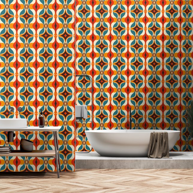 Retro Future Geometry Wallpaper  (Bathroom)