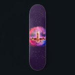 Retro Futurism Aeroplane Synth Wave 80s Cosmic     Skateboard<br><div class="desc">This cool skateboard featuring retro futuristic design would make a wonderful gift for someone,  who's into skateboarding!</div>