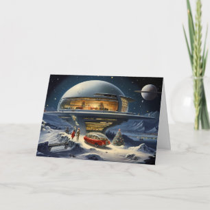 Retro Futurism Festivities: A Cosmic Christmas Eve Card