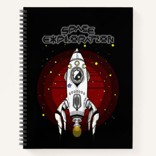 Retro Futurism Space Exploration Notebook