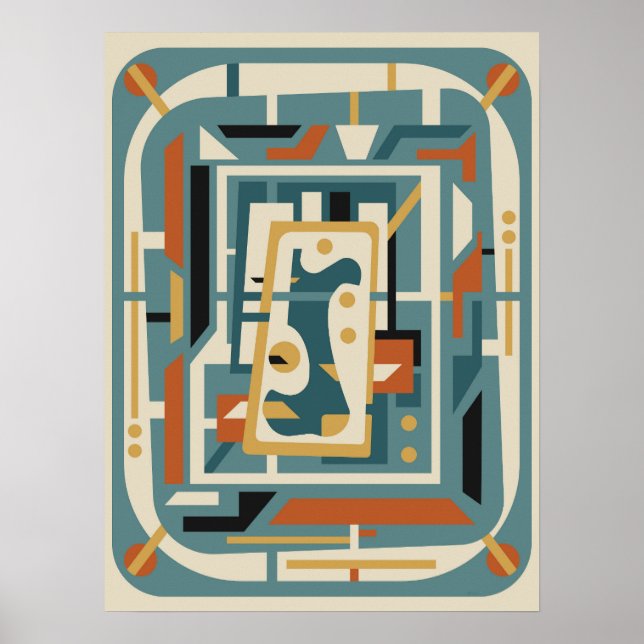 Retro Futurist Mid Century Modern  Poster (Front)