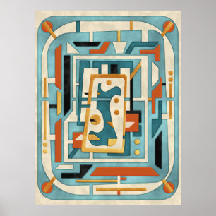 Retro Futurist Mid Century Modern  Poster