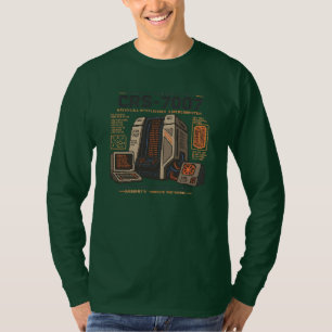 Retro Futuristic AI Robot Computer Vaporwave Neon T-Shirt