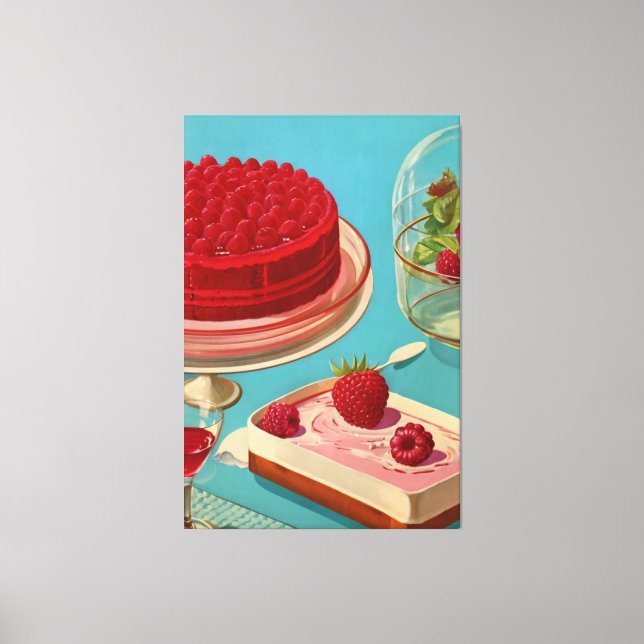 Retro futuristic cake Stretched Canvas Print (Front)