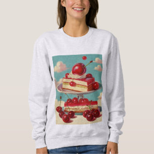 Retro futuristic cake sweatshirt