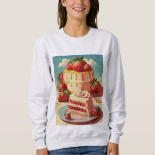 Retro futuristic cake sweatshirt