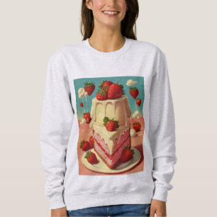 Retro futuristic cake sweatshirt