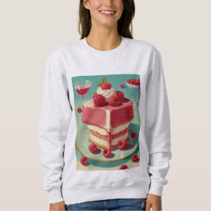 Retro futuristic cake sweatshirt
