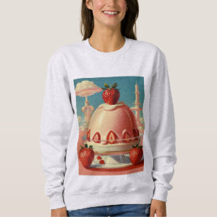 Retro futuristic cake sweatshirt