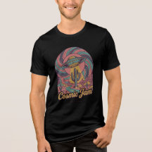 Retro-Futuristic Cosmic Jam Graphic Tee | Elkamart