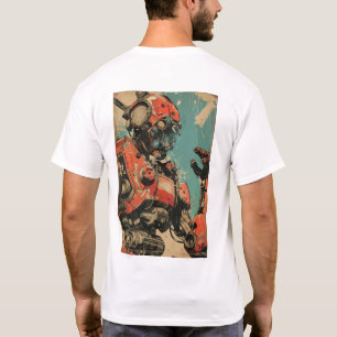 Retro Futuristic Mech Comic Book Cover T-ShirtDesc T-Shirt