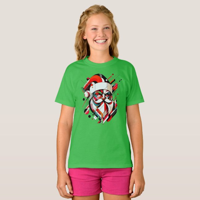 Retro-Futuristic Santa T-Shirt (Front Full)
