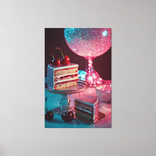 Retro futuristic Stretched Canvas Print