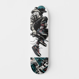 Retro-Futuristic Tech Street Art Skateboard 23