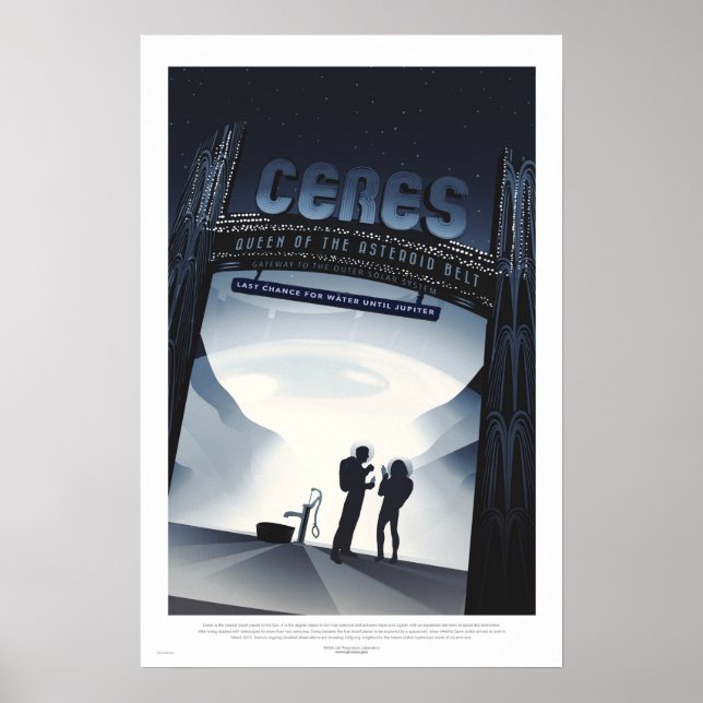 Retro Futuristic Travel Poster - Ceres (Front)