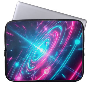 Retro Futuristic Vaporwave Space Portal Laptop Sleeve