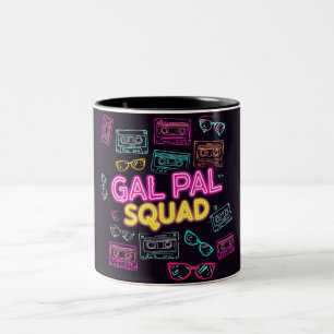 Retro Gal Pal Squad Two-Tone Coffee Mug