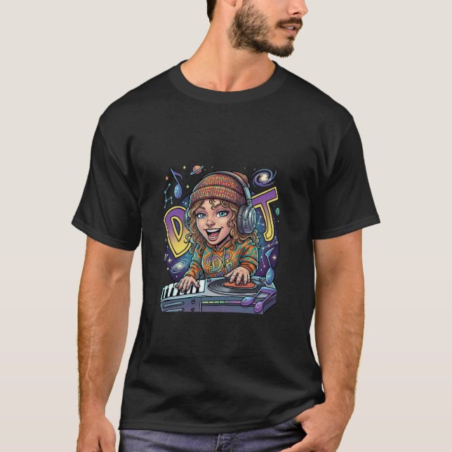 Retro Galaxy DJ T-Shirt (Front)