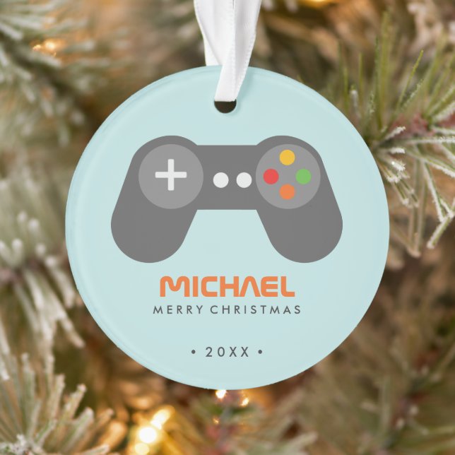 Retro Game Controller Christmas Ornament (Tree)