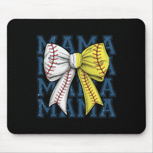 Retro Game Day Softball Baseball Mama Sports Team Mouse Pad