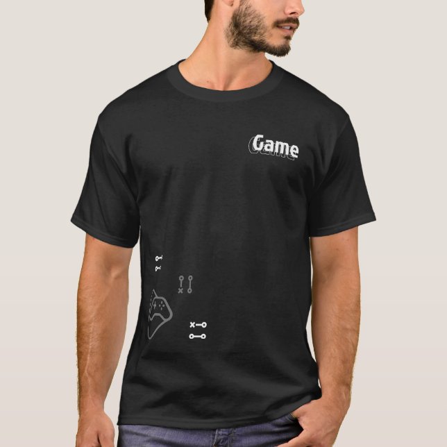 Retro Game Joystick Vector Art T-Shirt (Front)