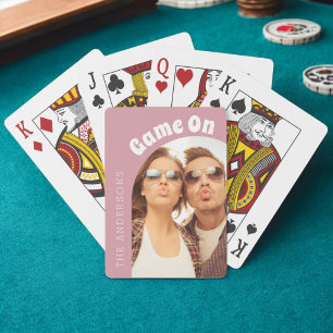Retro Game On - Family Game Night Photo  Playing Cards