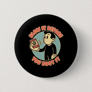 Retro Gamer 80s 90s Vintage Nostalgia Dad  6 Cm Round Badge